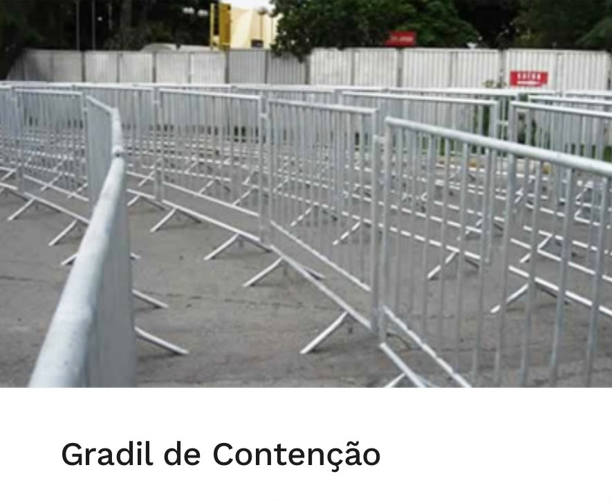 Gradis de contenção metálicos para eventos